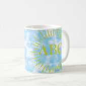 Blue Sky und Cloud Art Custom Kaffeetasse (VorderseiteRechts)