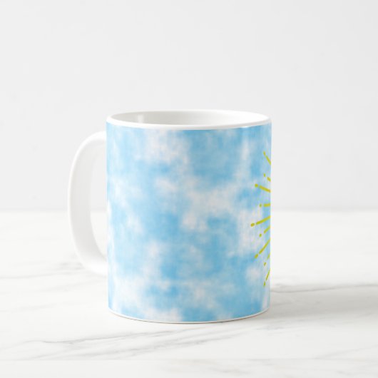 Blue Sky und Cloud Art Custom Kaffeetasse (Vorderseite Links)