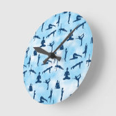 Blue Sky und Cloud Art Custom Runde Wanduhr (Winkel)