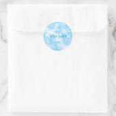 Blue Sky und Cloud Art Custom Runder Aufkleber (Tasche)