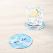 Blue Sky und Cloud Art Custom Runder Pappuntersetzer (Vor Ort)