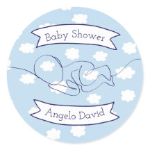 Blue Sky und Clouds Boy Baby