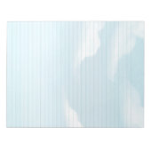 Blue Sky und Clouds Stationery Lined Notepad Notizblock (Vorderseite)