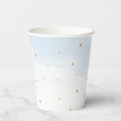 Blue Sky und Gold Stars Paper Party Cups Pappbecher (Rückseite)