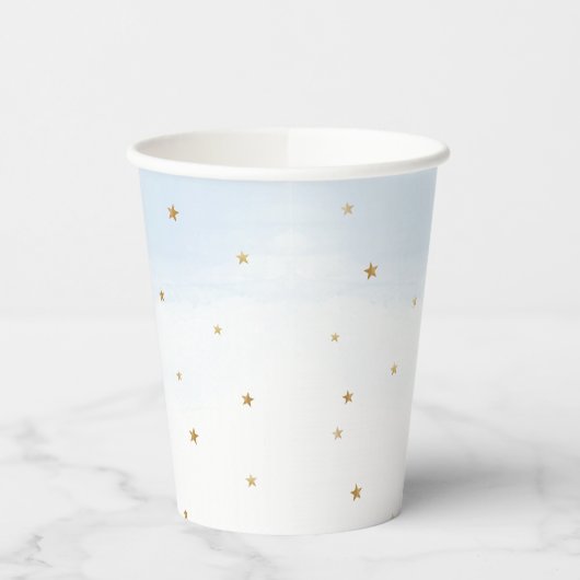 Blue Sky und Gold Stars Paper Party Cups Pappbecher (Links)