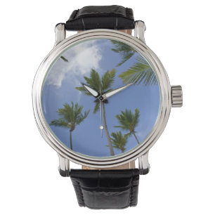 Blue Sky und Palm Trees Armbanduhr