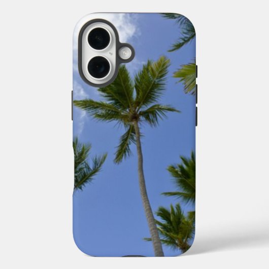 Blue Sky und Palm Trees Case-Mate iPhone Hülle (Rückseite)