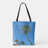 Blue Sky und Palm Trees Guadalest Valley Spanien Tasche (Rückseite)