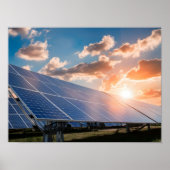 Blue Sky und Solar Panels Poster (Vorne)