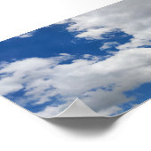 Blue Sky und White Clouds Himmlisches Cloud Poster (Ecke)