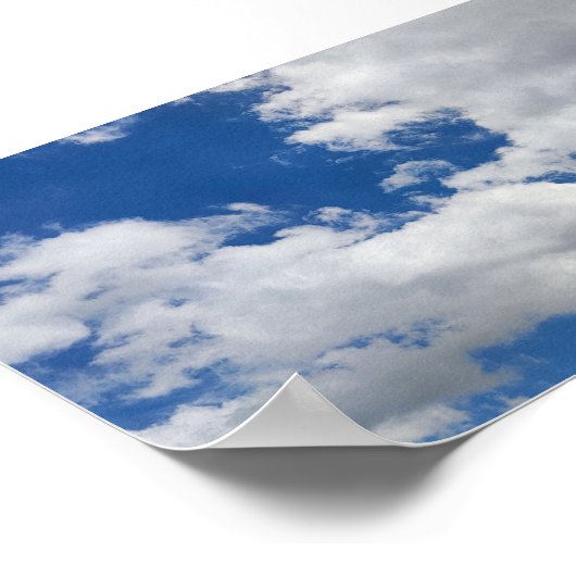 Blue Sky und White Clouds Himmlisches Cloud Poster (Ecke)
