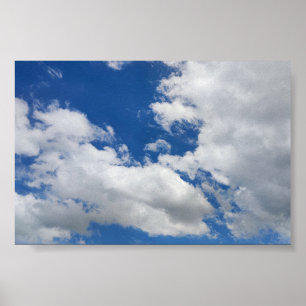Blue Sky und White Clouds Himmlisches Cloud Poster