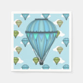Blue Sky und Wolken Hot Air Ballon Papier Napkins Serviette (Vorderseite)