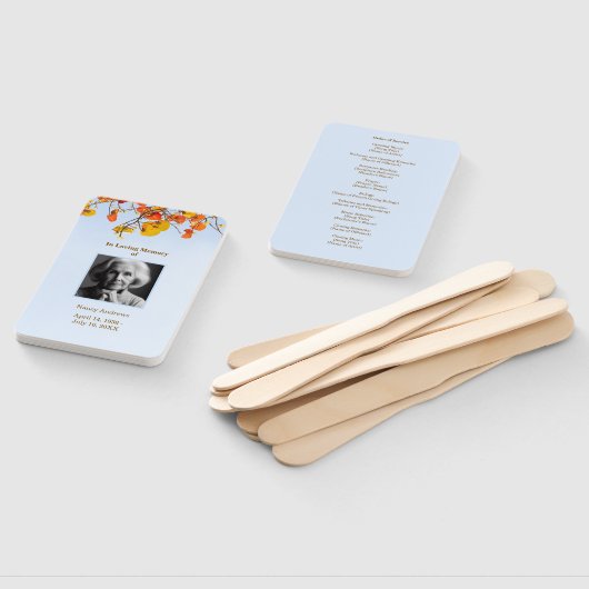 Blue Sky Verlasst Beerdigungsorden Fächer (Non-assembled)