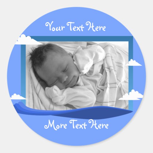 Blue Sky & Water Frame Sticker (Vorderseite)