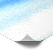 Blue Sky Watercolor Abstrakt Poster (Ecke)