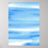 Blue Sky Watercolor Abstrakt Poster (Vorne)