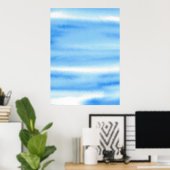 Blue Sky Watercolor Abstrakt Poster (Heimbüro)