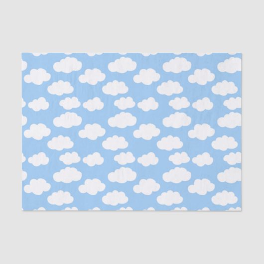 Blue Sky White Clouds Decoupage Seidenpapier (Vorderseite)