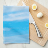 Blue Sky White Clouds Elegantes Template Geschirrtuch (Viertel Falte)