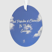 Blue Sky white Clouds Foto Dojo Kun Ornament (Vorderseite)