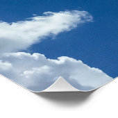 Blue Sky White Clouds Hintergrund Wolken Wolken Wo Poster (Ecke)
