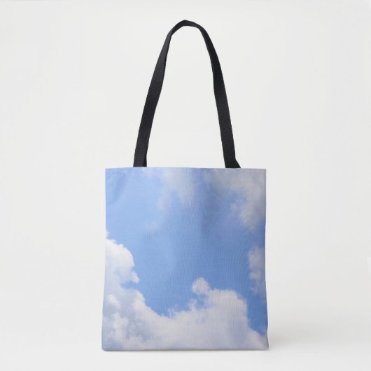 Blue Sky White Clouds Nature Tote Bag Tasche (Vorderseite)