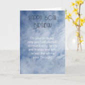 Blue Sky White Clouds Personalisiert 60. Geburtsta Karte (Gelbe Blume)
