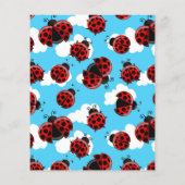 Blue Sky White Clouds Red Ladybug Käfer Insekt Flyer (Hinten)