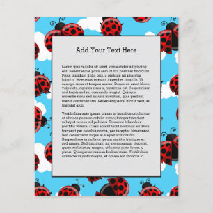 Blue Sky White Clouds Red Ladybug Käfer Insekt Flyer