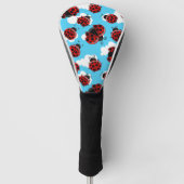 Blue Sky White Clouds Red Ladybug Käfer Insekt Golf Headcover (Vorderseite)