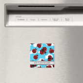Blue Sky White Clouds Red Ladybug Käfer Insekt Magnet (In Situ (Geschirrspüler))