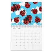 Blue Sky White Clouds Red Ladybug Käfer Kalender (Mär 2026)