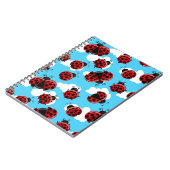 Blue Sky White Clouds Red Ladybug Käfer Notizblock (Linke Seite)