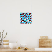 Blue Sky White Clouds Red Ladybug Käfer Poster (Küche)