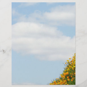 Blue Sky White Clouds Summer Flyers Themenpapier Flyer