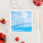 Blue Sky White Clouds Template Elegante Moderne Serviette (Beispiel)