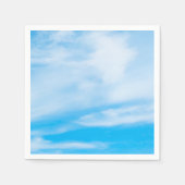 Blue Sky White Clouds Template Elegante Moderne Serviette (Vorderseite)
