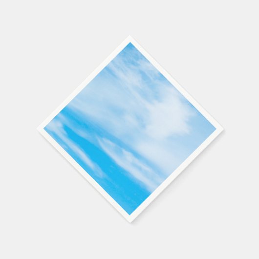 Blue Sky White Clouds Template Elegante Moderne Serviette (Ecke)