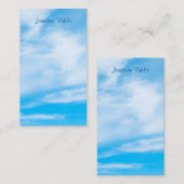 Blue Sky White Clouds Vorlage Handgeschriebenes Sk (Vorne/Hinten)