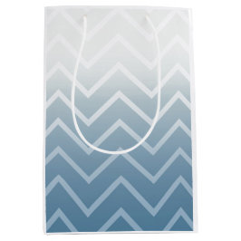 Blue Sky White Zickzack Mittlere Geschenktüte