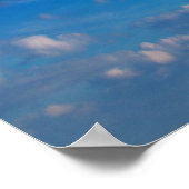 Blue sky with cloud closeup. poster (Ecke)