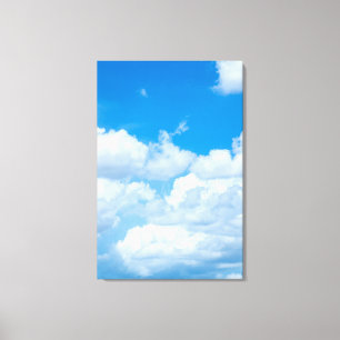 Blue Sky Wolken Hintergrund Himmel Design Leinwanddruck