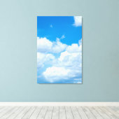 Blue Sky Wolken Hintergrund Himmel Design Leinwanddruck (Insitu (Holzboden))