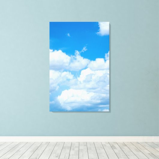 Blue Sky Wolken Hintergrund Himmel Design Leinwanddruck (Insitu (Holzboden))