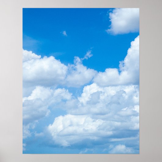 Blue Sky Wolken Hintergrund Himmel Design Poster (Vorne)