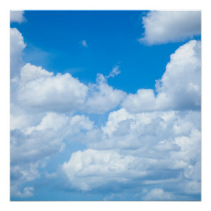 Blue Sky Wolken Hintergrund Himmel Design Poster