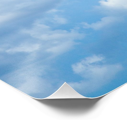 Blue Sky Wolken Hintergrund Himmel Design Poster (Ecke)