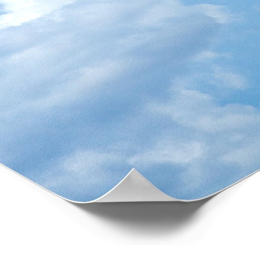 Blue Sky Wolken Hintergrund Himmel Design Poster (Ecke)