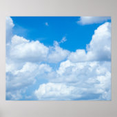 Blue Sky Wolken Hintergrund Himmel Design Poster (Vorne)